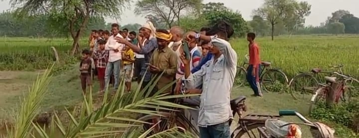 मगरमच्छ देख ग्रामीणों में अफरा तफरी