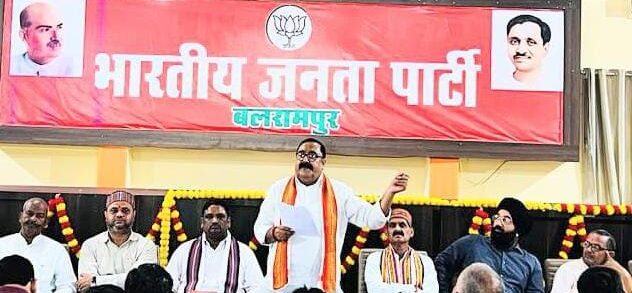 आगामी अभियानों की तैयारी को लेकर भाजपा कार्यालय पर बैठक