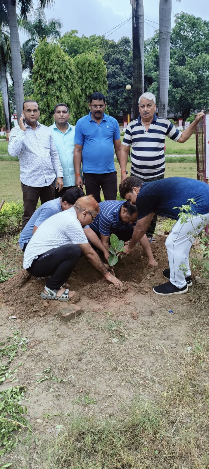 चेतना पार्क में अधिकारियों ने किया पौध रोपण