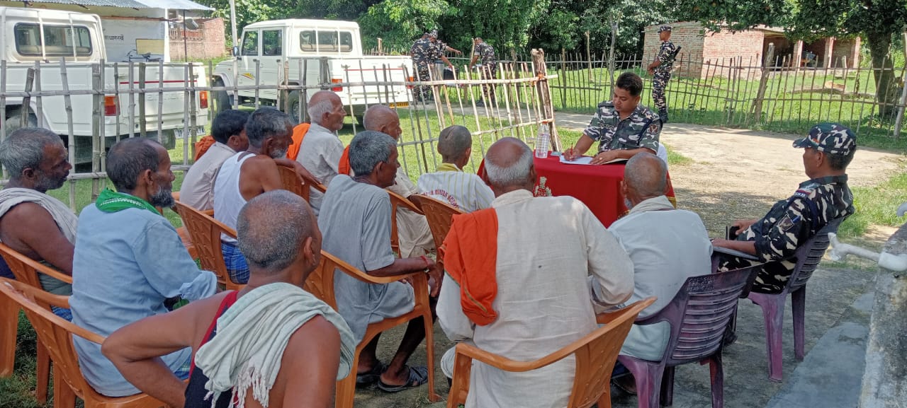 एस.एस.बी. ने सरहदी गाँव में किया ग्राम सुरक्षा समिति की बैठक:नितिश कुमार तिवारी