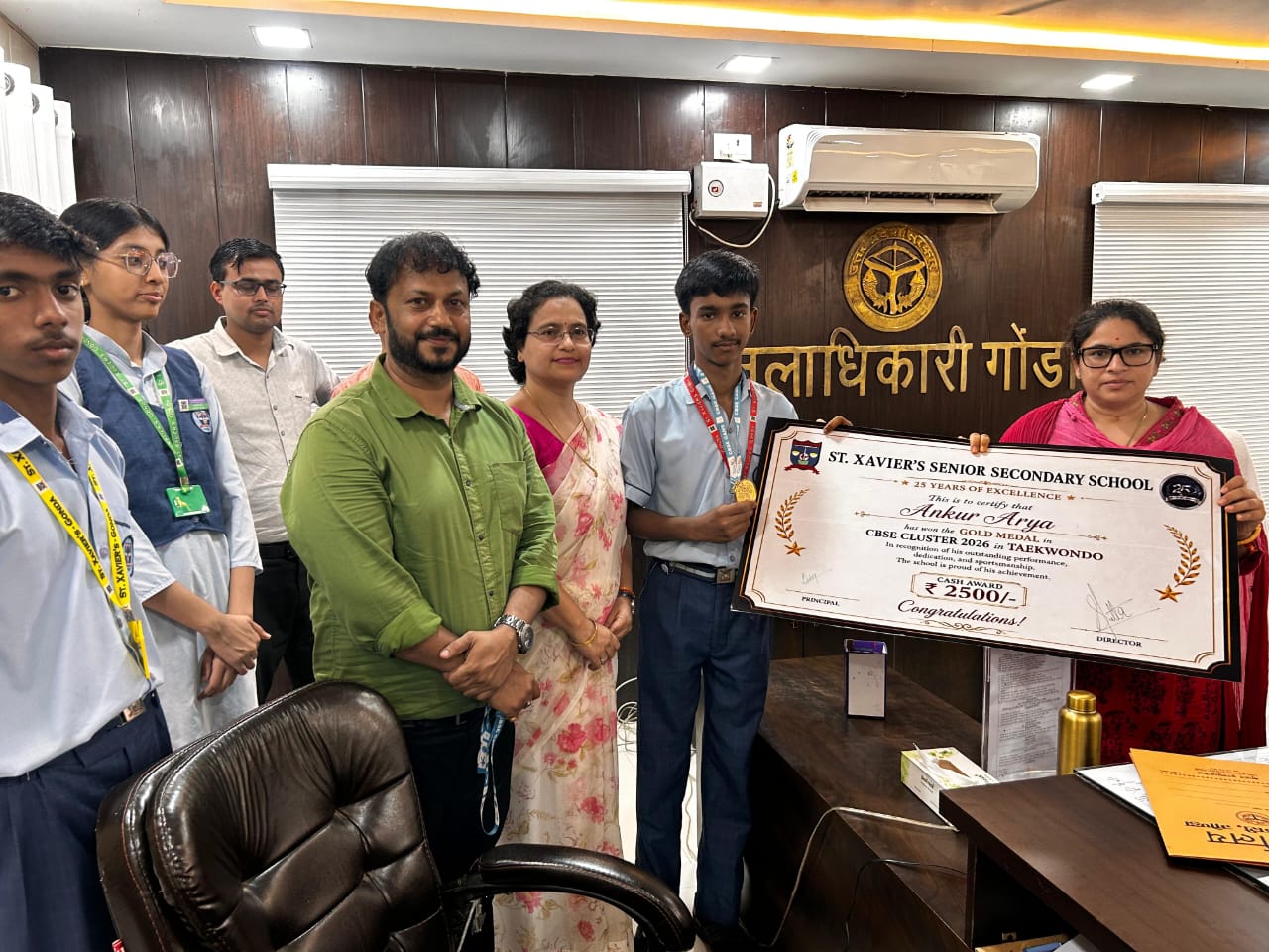 सीबीएसई ईस्ट जोन ताइक्वांडो प्रतियोगिता में विद्यालय के खिलाड़ियों ने जीते पदक