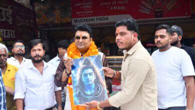 Photo of भाजपा नेता अभिषेक त्रिवेदी का ढोल-नगाड़ो के साथ भव्य स्वागत